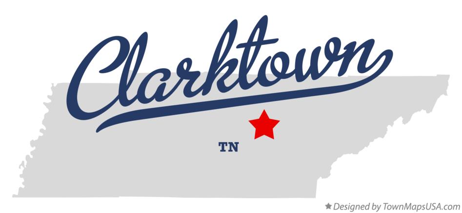 Map of Clarktown Tennessee TN