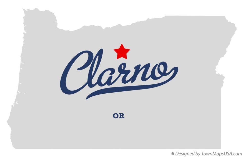 Map of Clarno Oregon OR