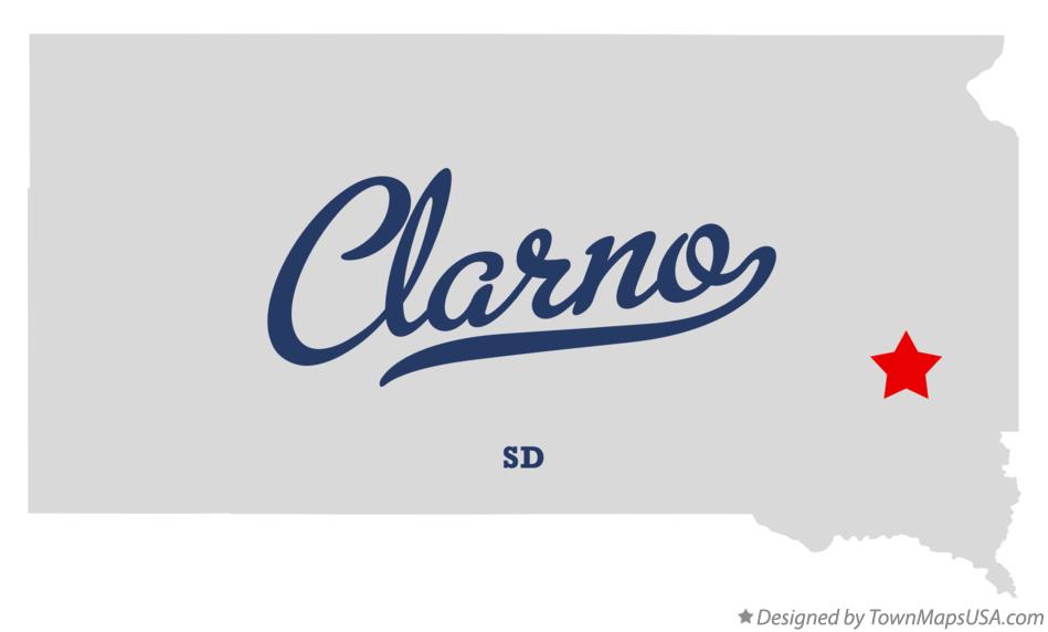 Map of Clarno South Dakota SD