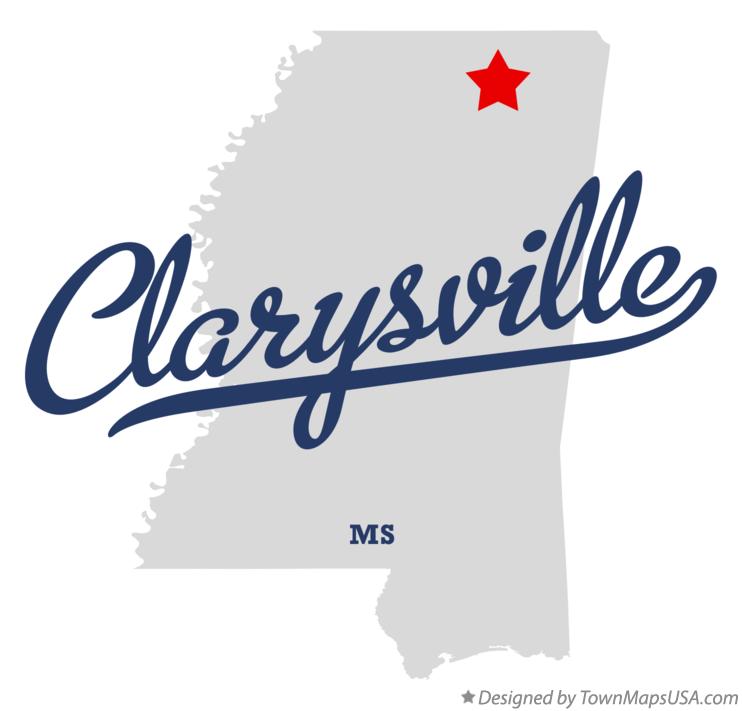 Map of Clarysville Mississippi MS