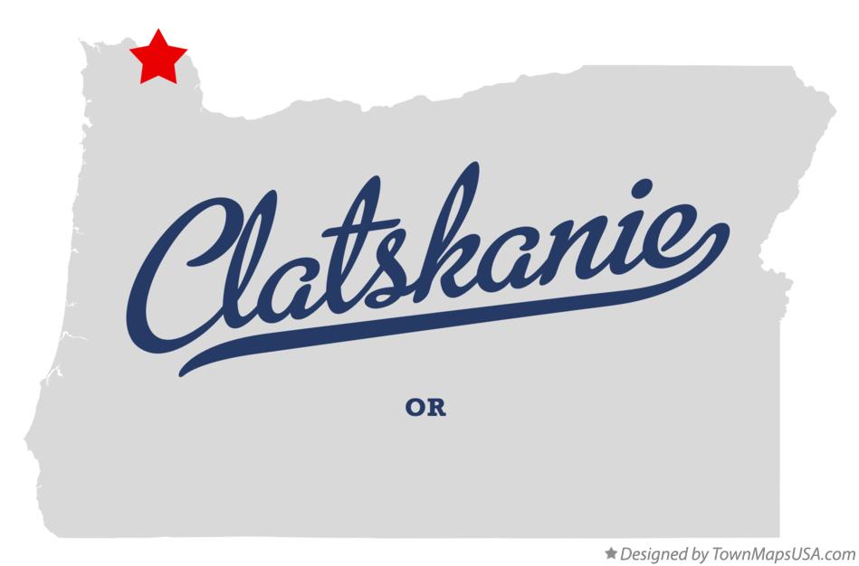 Map of Clatskanie Oregon OR