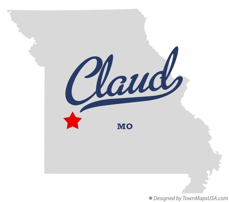 Map of Claud Missouri MO