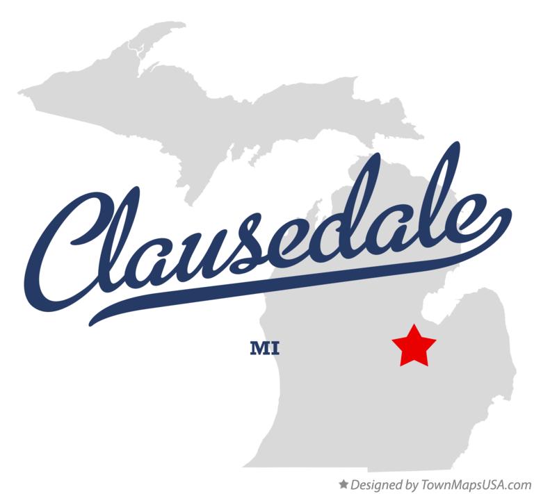 Map of Clausedale Michigan MI