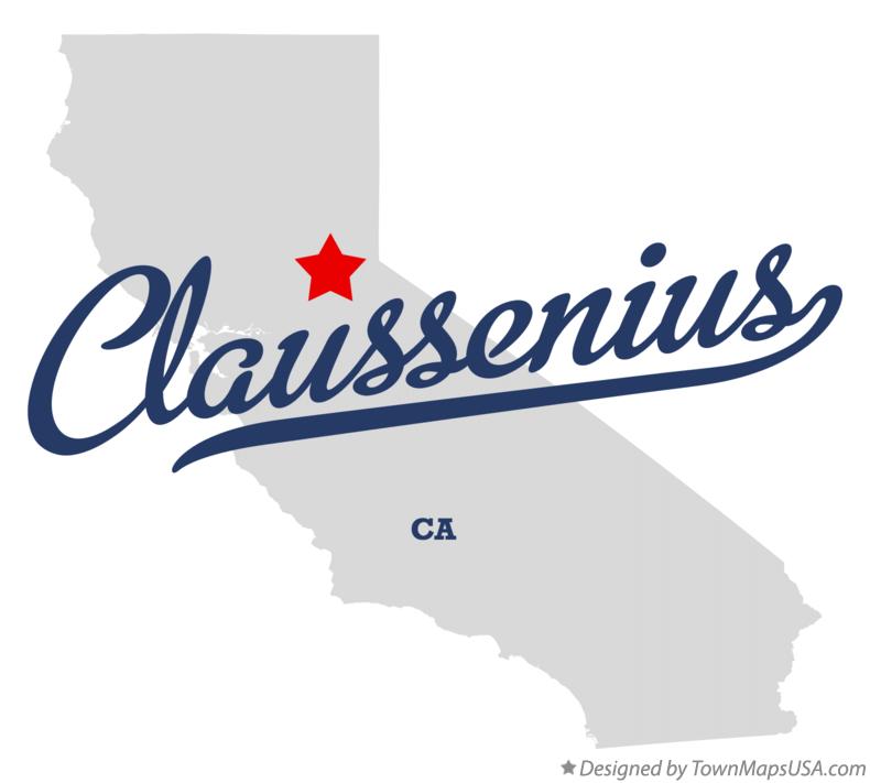 Map of Claussenius California CA