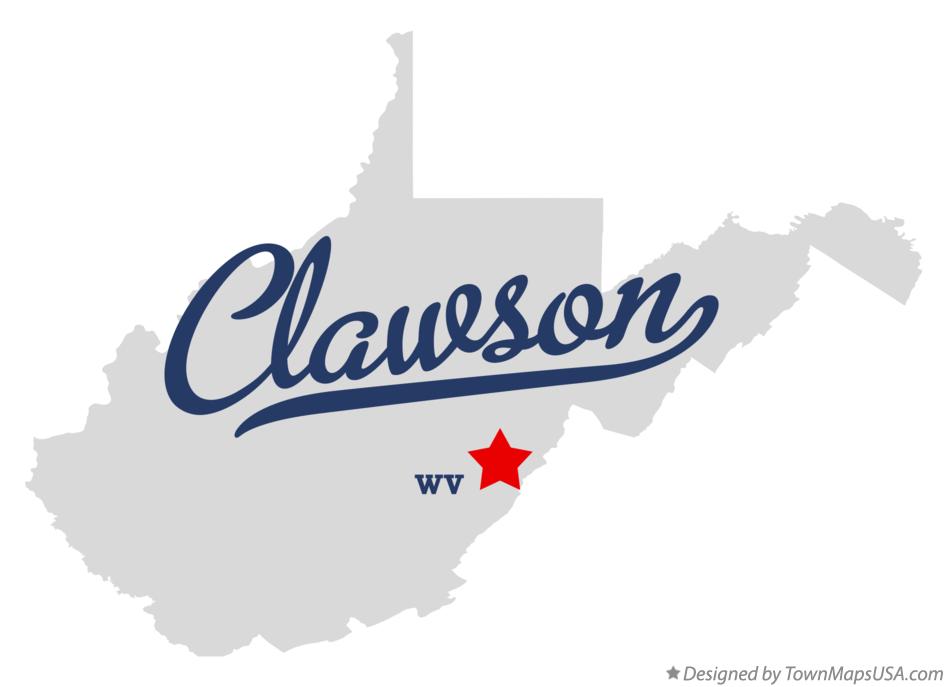 Map of Clawson West Virginia WV