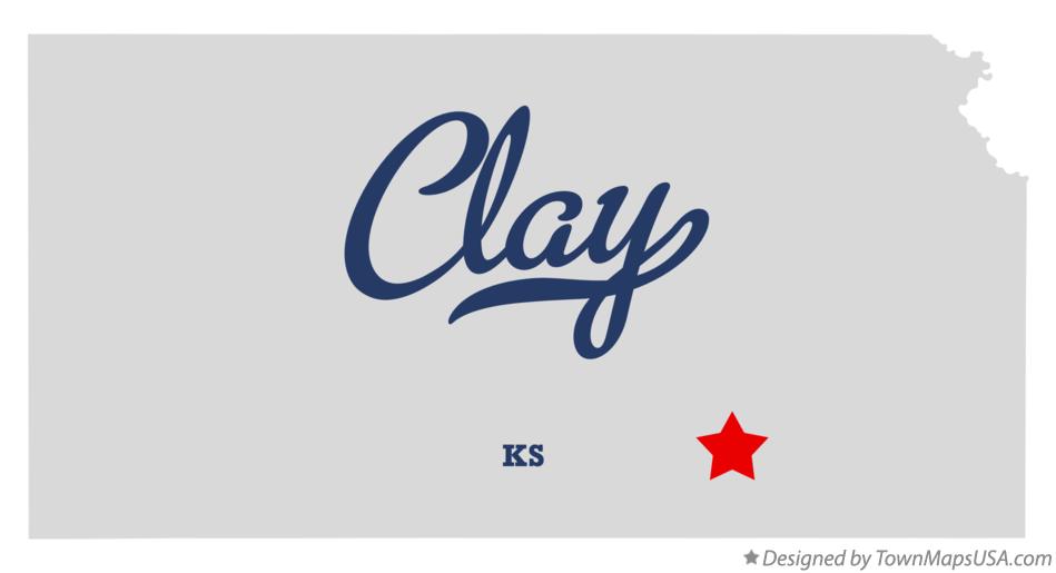 Map of Clay Kansas KS