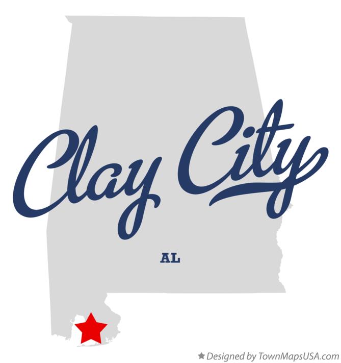 Map of Clay City Alabama AL