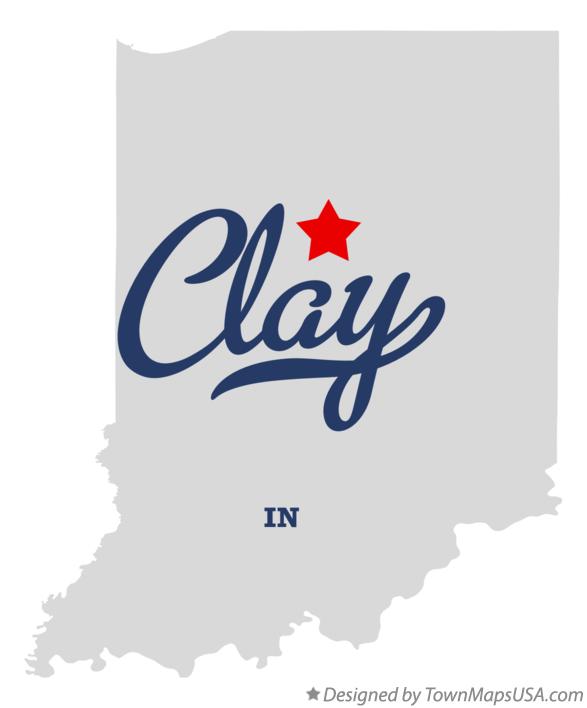 Map of Clay Indiana IN