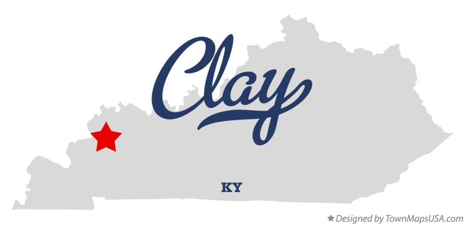Map of Clay Kentucky KY
