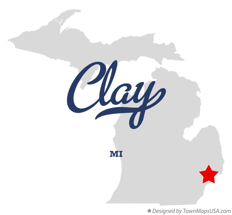 Map of Clay Michigan MI