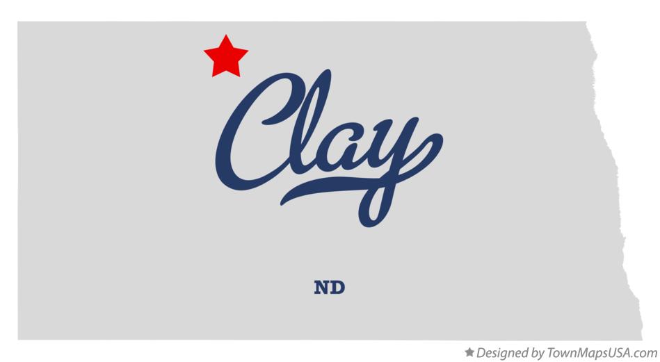 Map of Clay North Dakota ND