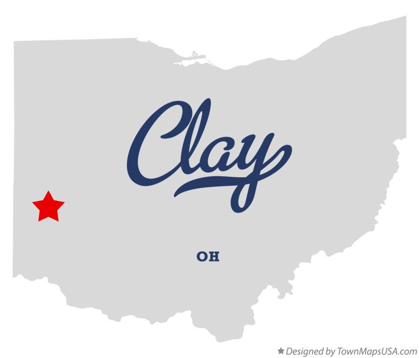 Map of Clay Ohio OH