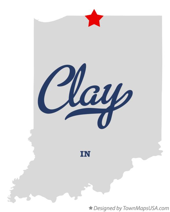 Map of Clay Indiana IN
