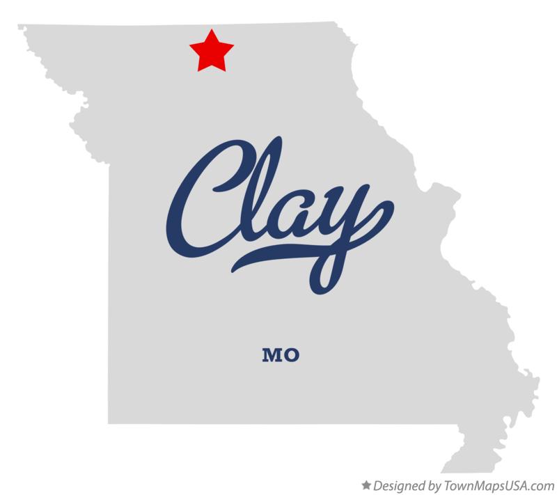 Map of Clay Missouri MO