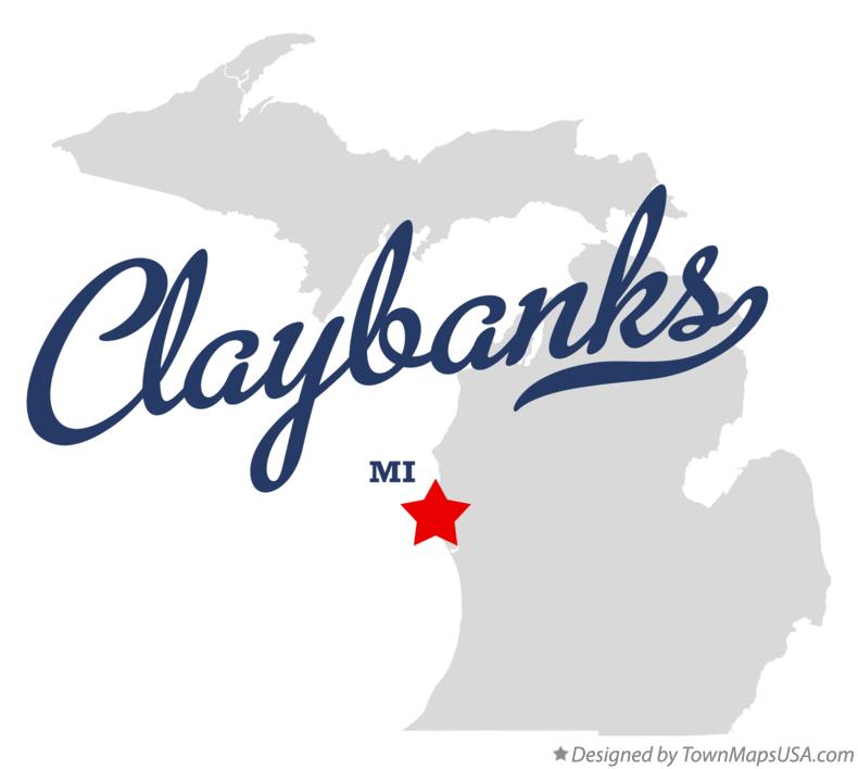 Map of Claybanks Michigan MI