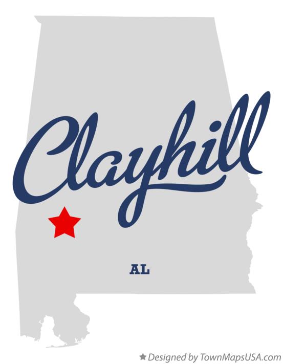Map of Clayhill Alabama AL