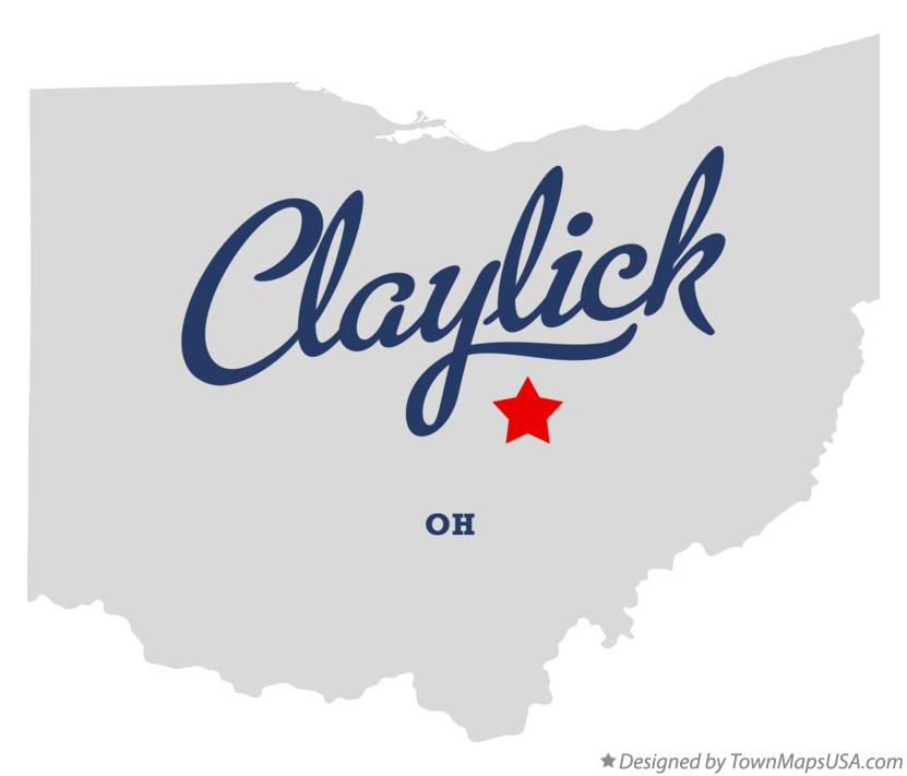 Map of Claylick Ohio OH