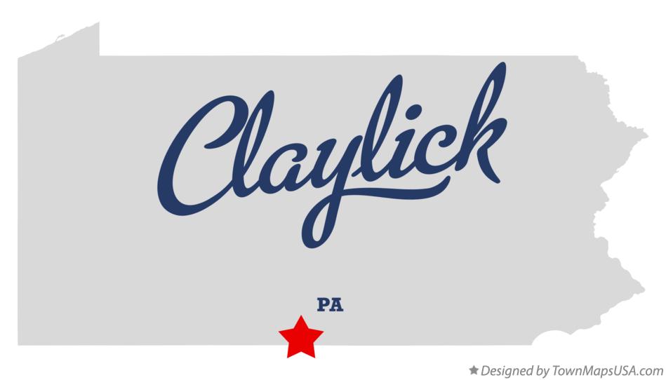Map of Claylick Pennsylvania PA