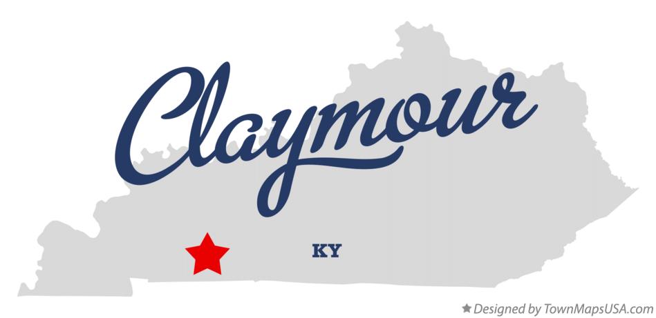 Map of Claymour Kentucky KY
