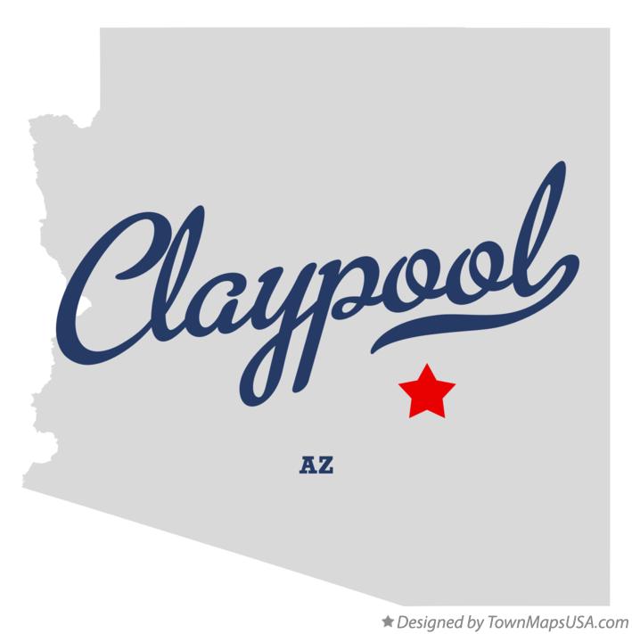 Map of Claypool Arizona AZ
