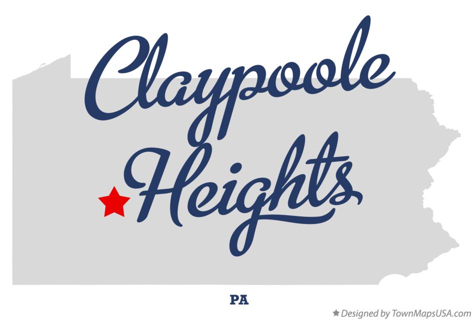 Map of Claypoole Heights Pennsylvania PA