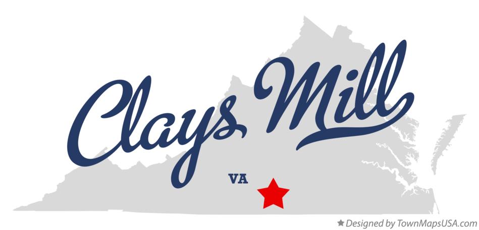 Map of Clays Mill Virginia VA
