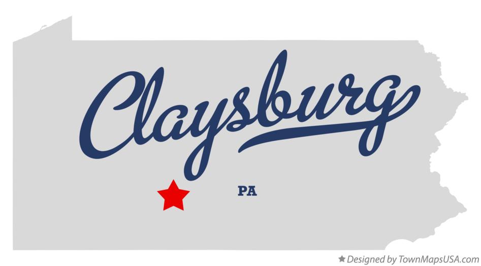 Map of Claysburg Pennsylvania PA