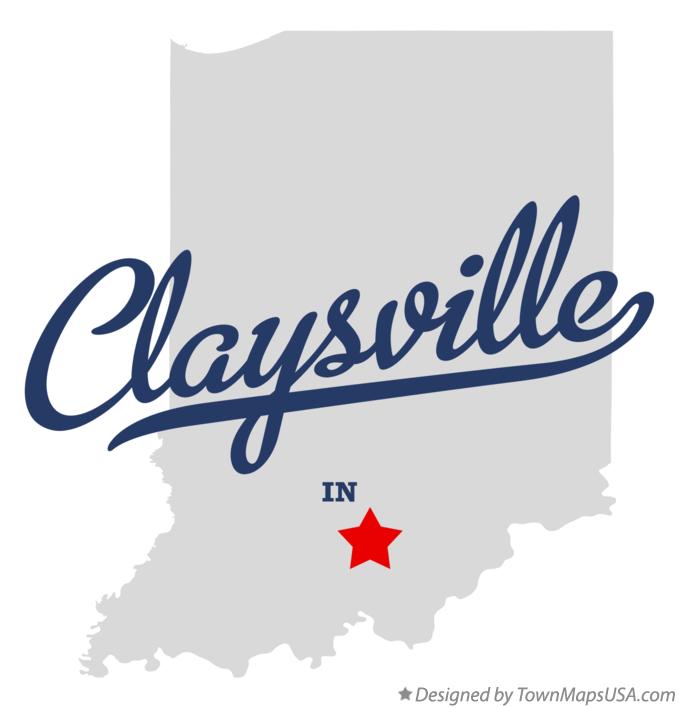 Map of Claysville Indiana IN