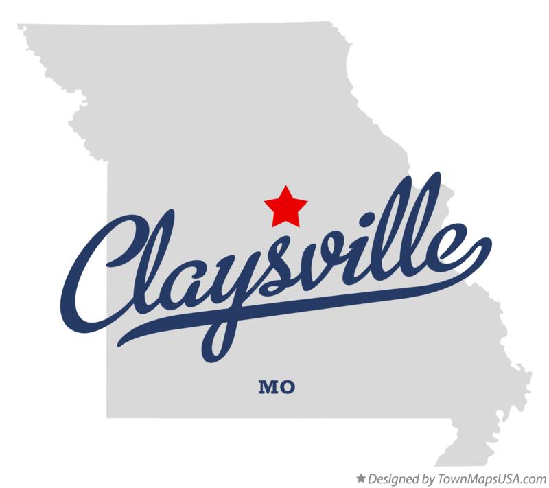 Map of Claysville Missouri MO