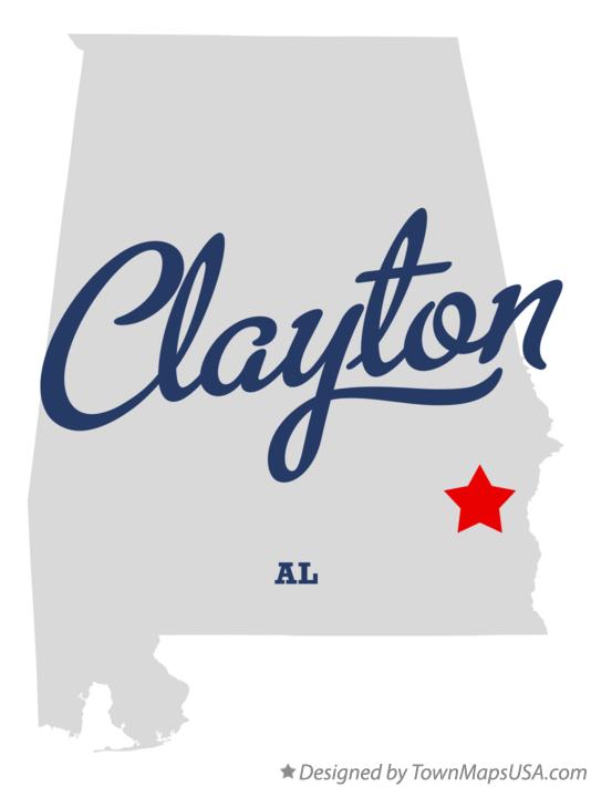 Map of Clayton Alabama AL