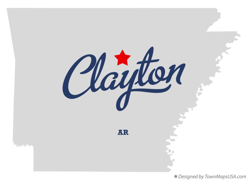 Map of Clayton Arkansas AR