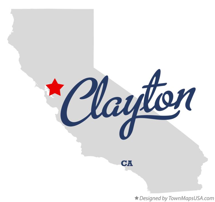 Map of Clayton California CA