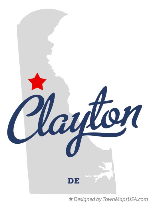 Map of Clayton Delaware DE