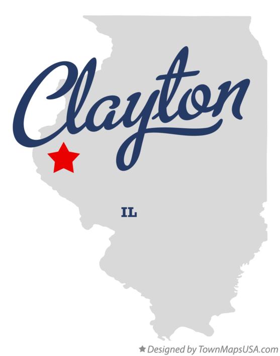 Map of Clayton Illinois IL