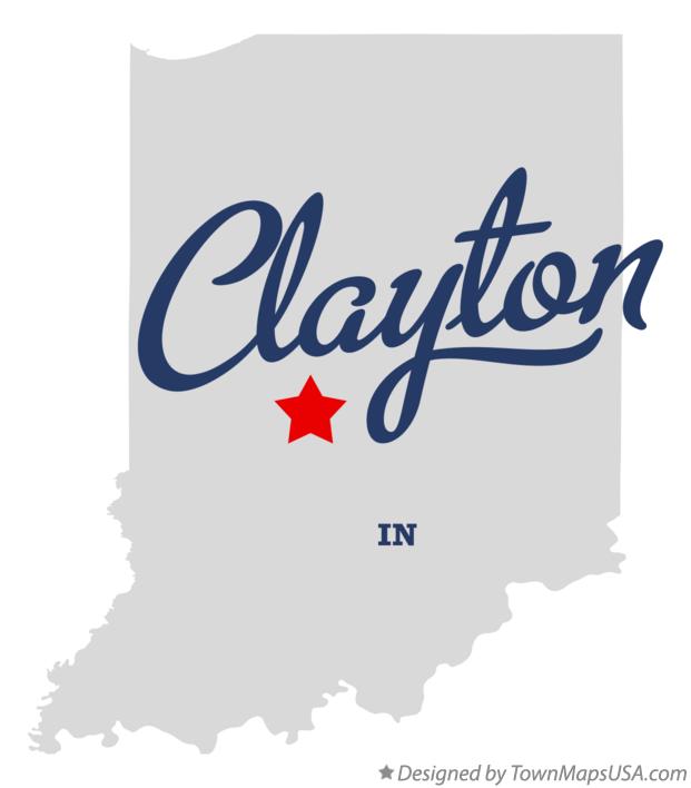 Map of Clayton Indiana IN