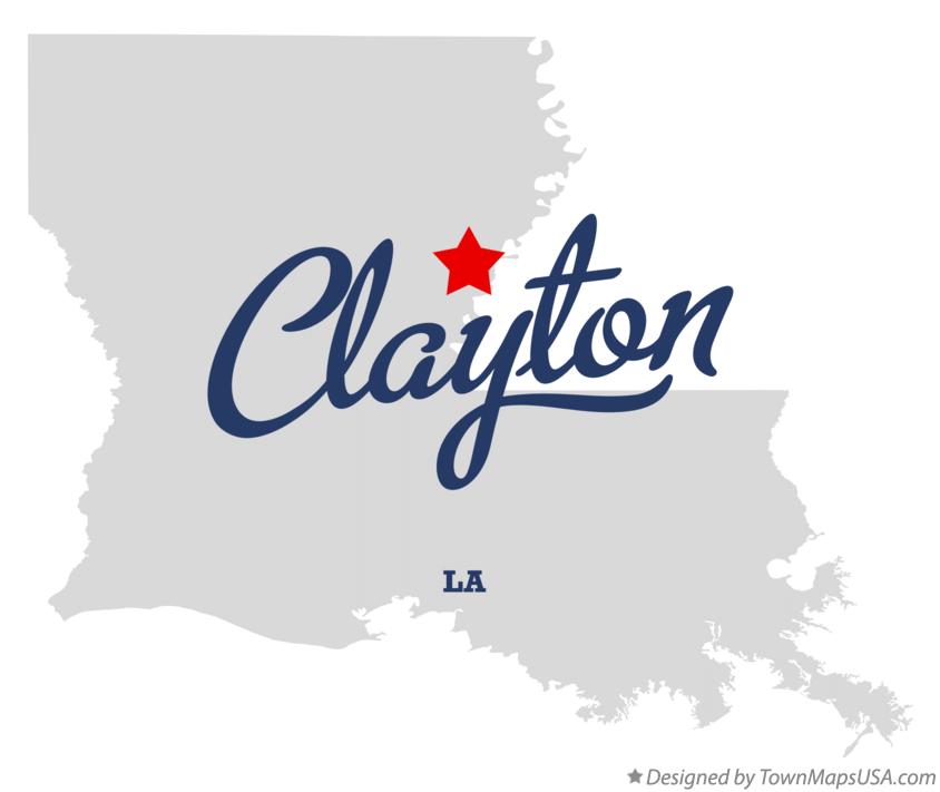 Map of Clayton Louisiana LA