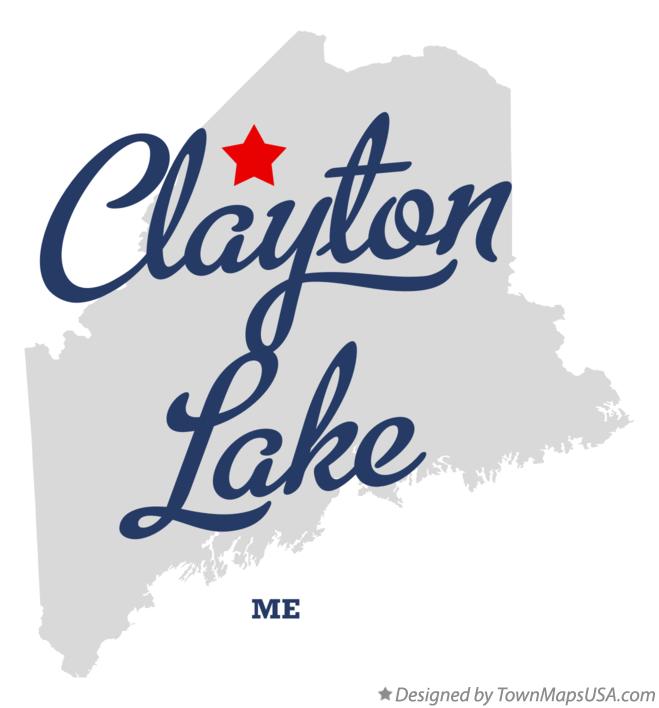Map of Clayton Lake Maine ME