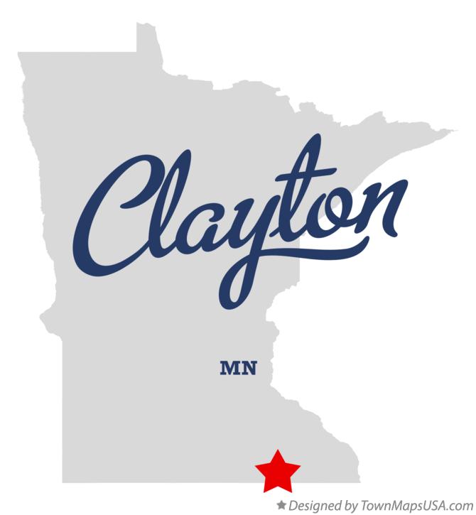 Map of Clayton Minnesota MN