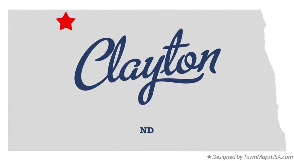 Map of Clayton North Dakota ND