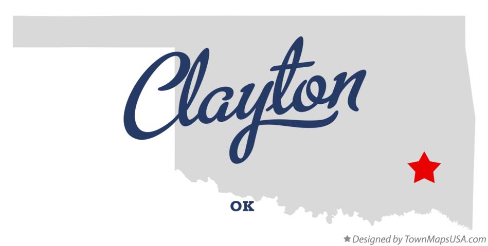 Map of Clayton Oklahoma OK
