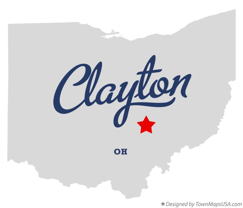 Map of Clayton Ohio OH