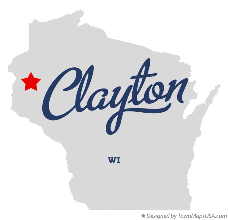 Map of Clayton Wisconsin WI