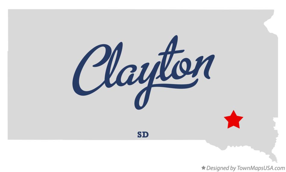 Map of Clayton South Dakota SD