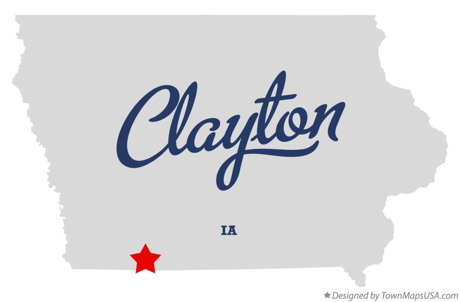 Map of Clayton Iowa IA