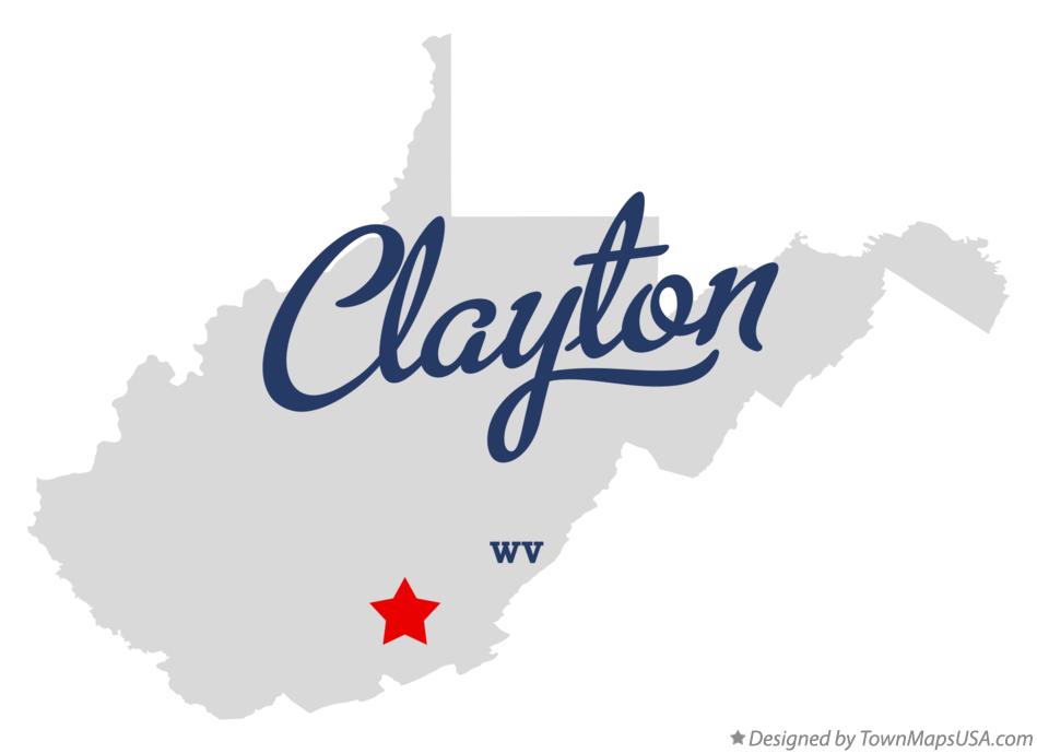 Map of Clayton West Virginia WV
