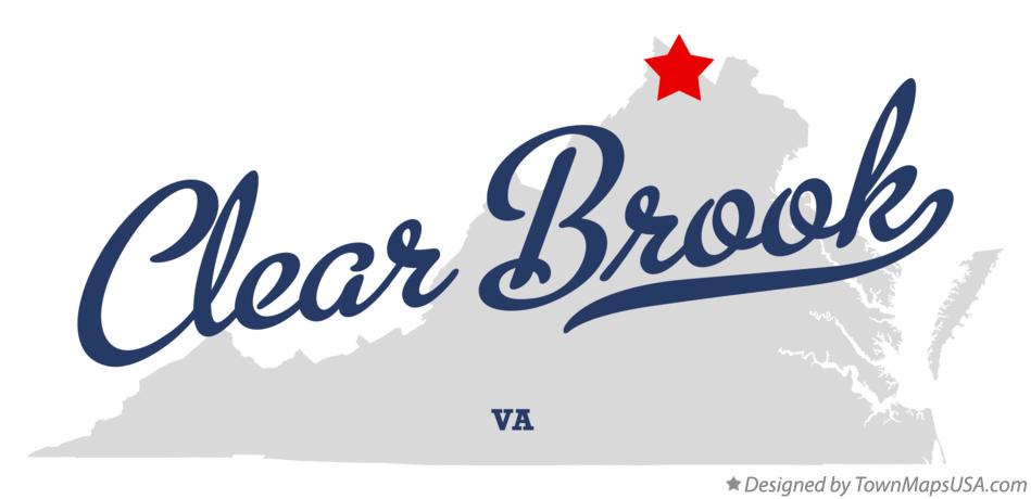 Map of Clear Brook Virginia VA