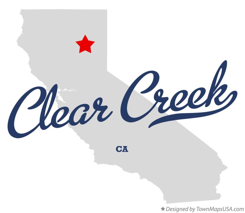 Map of Clear Creek California CA