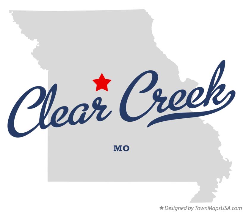 Map of Clear Creek Missouri MO