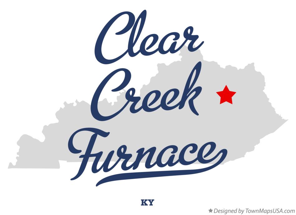 Map of Clear Creek Furnace Kentucky KY