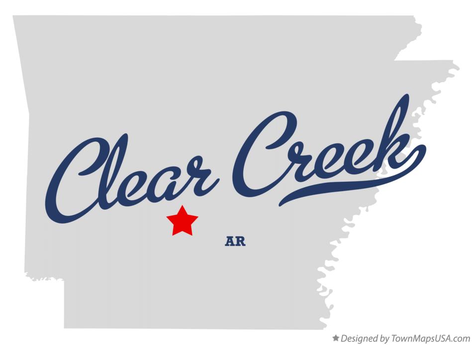 Map of Clear Creek Arkansas AR